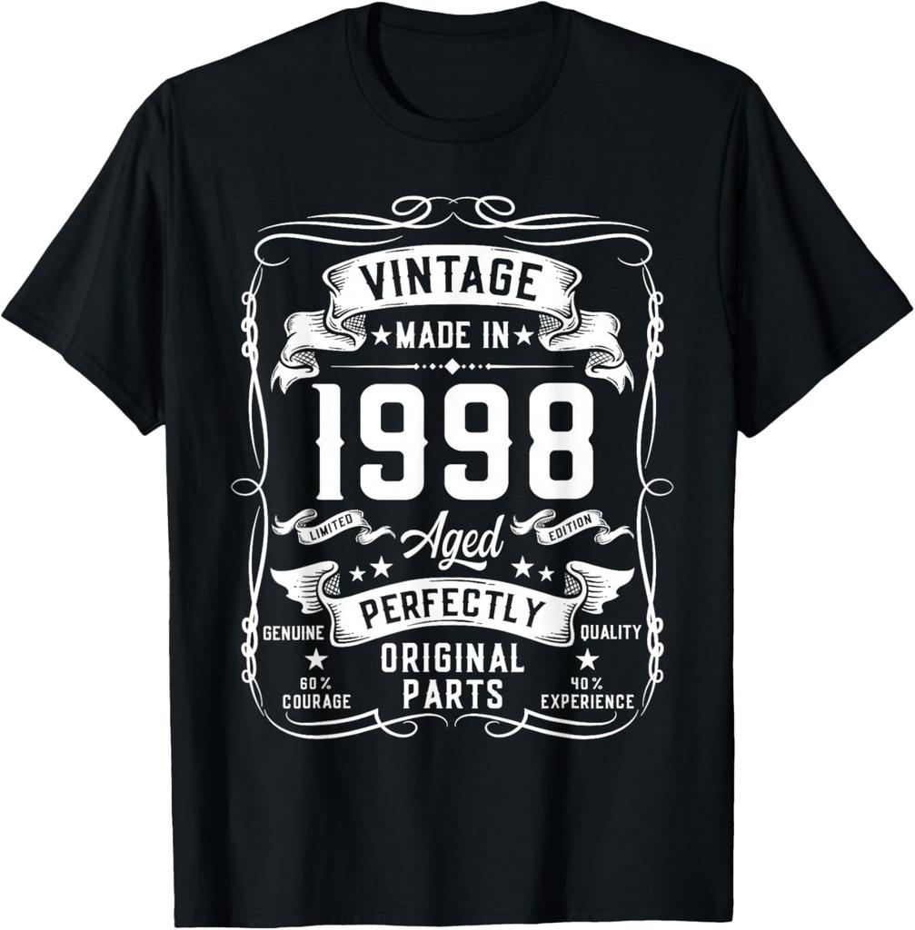 Vintage 1998 27yr 27th Birthday Gifts forunisexunisex27 Years Old T-Shirt Print Original Design Gifts T Shirts Camiseta Hombre