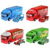 Disney Pixar Cars LKW mit Auto Lightning McQueen Legierung Metall Modell Der König Chick Hicks Diecast Metall Rennen Kinder Weihnachtsgeschenk