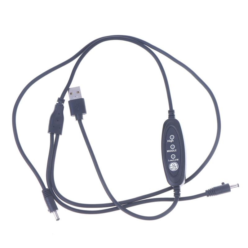 USB Regulátor rychlosti ventilátoru Adaptér konektoru Ventilátorový regulátor Nový 3stupňový nastavení síly větru Kabel pro chladicí oblečení