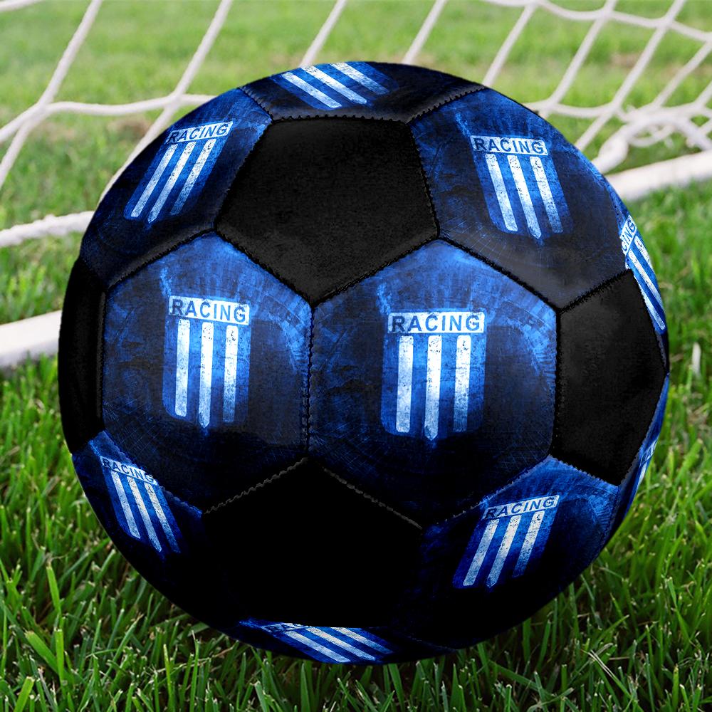 SIZE 5 Racing Club de Avellaneda Soccer Ball Colorful All Ages Machine Stitched PVC Competition Ready Durable High-Bounce