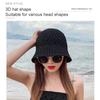Bucket Hat Spring Summer Hollow Knitted Hat Solid Color Sunhat Fisherman Caps Casual Foldable Beach Cap