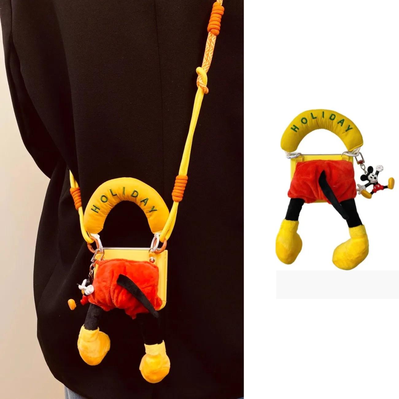 

Милый чехол-книжка для Samsung Z Flip7 Zflip6 5 4 3 Кукла мышиная попка Смешной чехол для телефона для OPPO/Xiaomi/Vivo/Huawei/Motorola чехол-книжка через плечо For Motorola razr60ultra