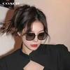 Coach [Available Prescriptions] Gradient Logo Comfortable Sunshade Frame Gold Irregular Sunglasses Women's Style