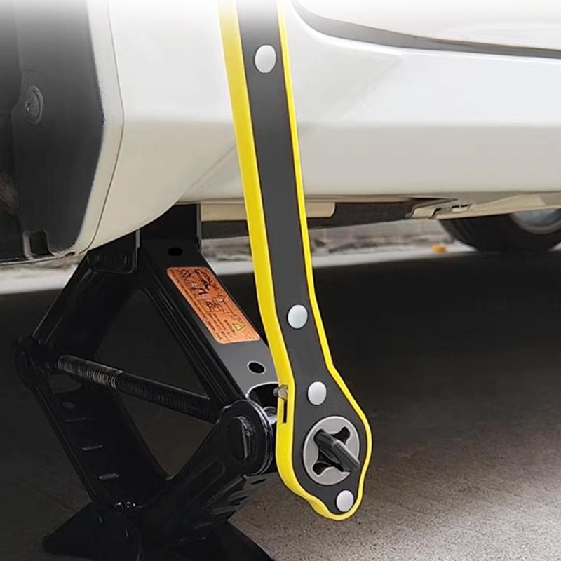 Ergonomic Ratcheting Car Jacks Wrench High Torqued Transmission For Efficient Wheel Installation And Removal Repairs