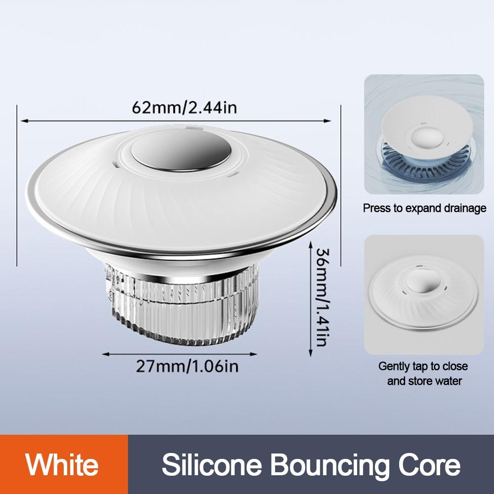 

Plastic Floor Drain Core Anti-clog Sink Strainer Useful Pop Up Drain Filter Bathroom Accessory білий
