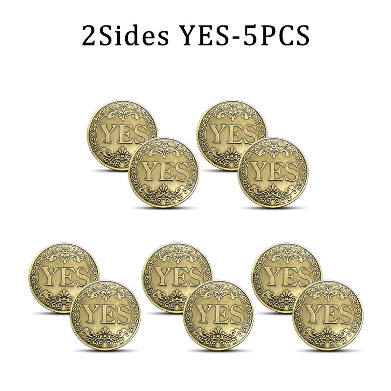 YES NO Decision Coins Magic Coin Collections Good Luck Vintage Antique Bronze Wish Lucky Coin US Coins Commemorative Gold Coins