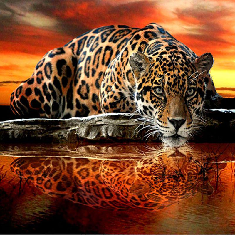 Cat Tiger Elephant DIY 5D Full Drill Diamond Painting Embroidery Cross Stitch
