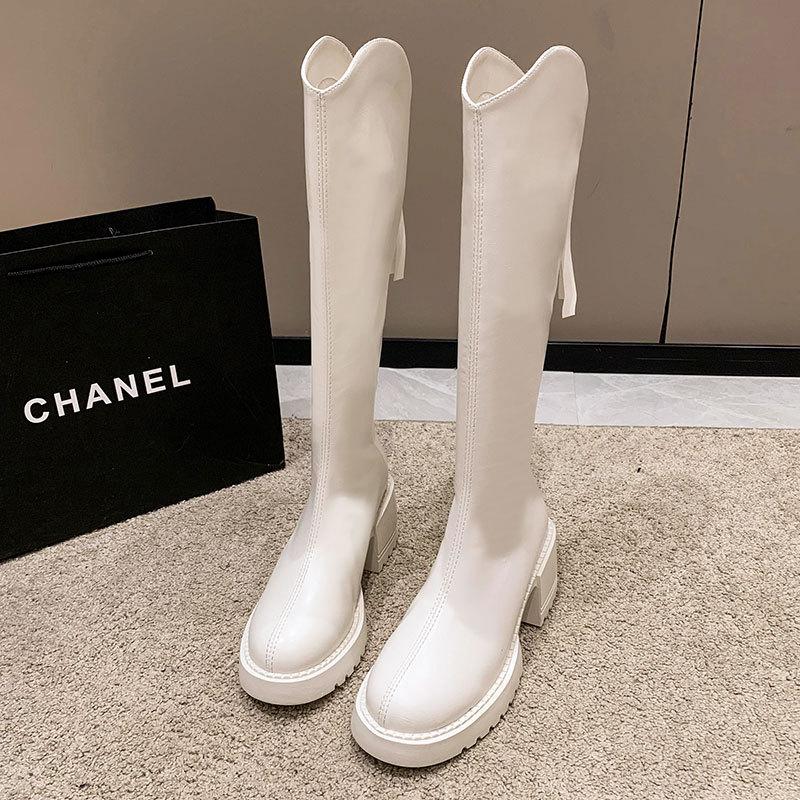 Small thick-soled boots women's autumn new models, but knee-high knight boots long boots women's autumn and winter boots