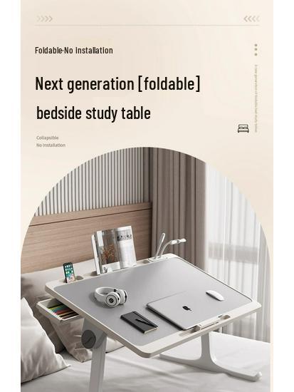 Baipu Foldable Bedside Table for Bedroom, Office, or Dorm 