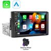 AHOUDY 7" 1 DIN CarPlay Android Auto Universal Auto Stereo Radio Touchscreen MirrorLink Reversing Camera BT