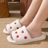 Winter Women Heart Slippers for Home Fur Furry House Slides Men Indoor Floor Soft Sandals Couples Comfortable Cute Flip Flops