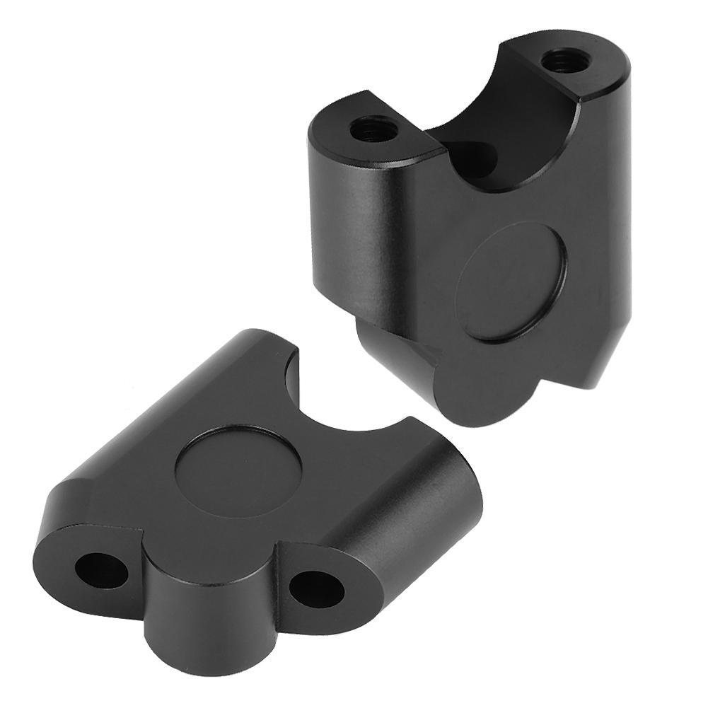 Adattatore per montaggio con spostamento posteriore del morsetto del manubrio del riser del manubrio universale per moto da 22 mm (Nero)