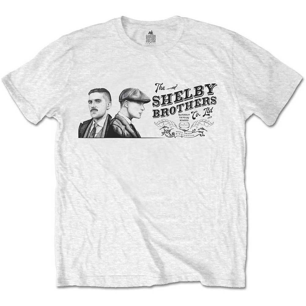 Men's Peaky Blinders Shelby Brothers Landscape Slim Fit T-shirt  White