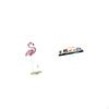 Flamingo Deer Resin Bird Statue Sculpture for Home Garden Decor Modern Art Figurine with Metal Stand