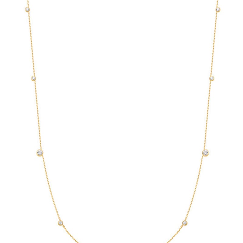 ANIA HAIE Gold Bezel Cubic Station 925 Silver Necklace N065-06G