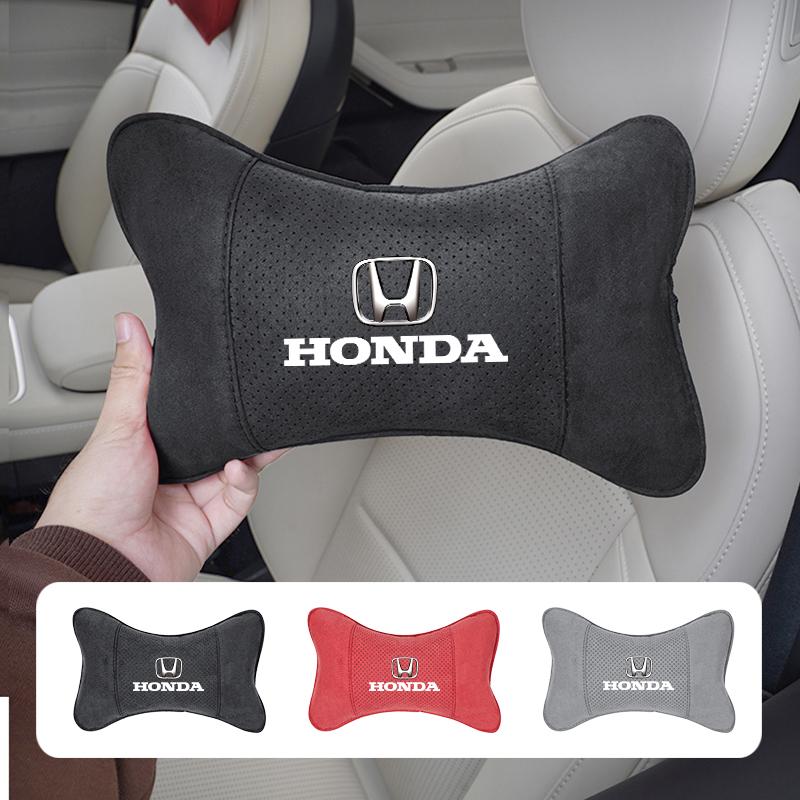 Car Headrest Suede Auto Bone Neck Protection Accessories For Honda Civic Fit Jazz Accord Pilot CRV Odyssey Passport City Shuttle