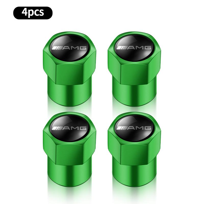 4PCS Car Wheel Tire Valves Tyre Stem Air Caps Cover For Mercedes Benz AMG W176 W202 W204 W205 W210 W211 W212 CLA CLK CLS GLA GLC