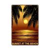 Vintage Tin Art of Summer Surfboards: Ideal for American Bar Backdrops and Home Decor Wall Murals