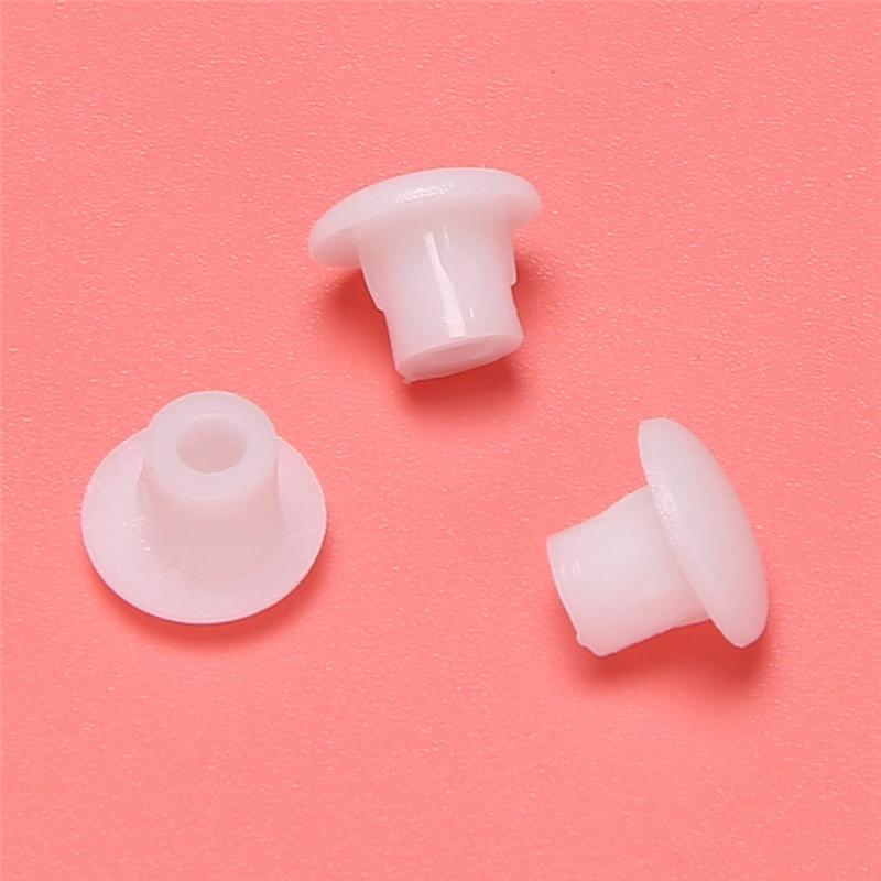 A84X-Plastic Round Shaped Cover Screw Cap Lid White 300Pcs For 5Mm Dia Hole