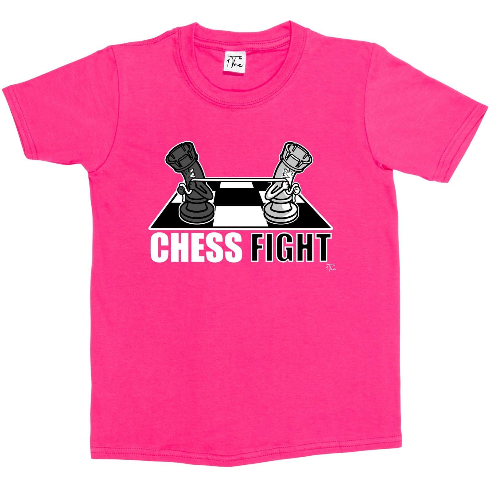 1Tee Kids Girls Chess Fight Tug Of War T-Shirt S