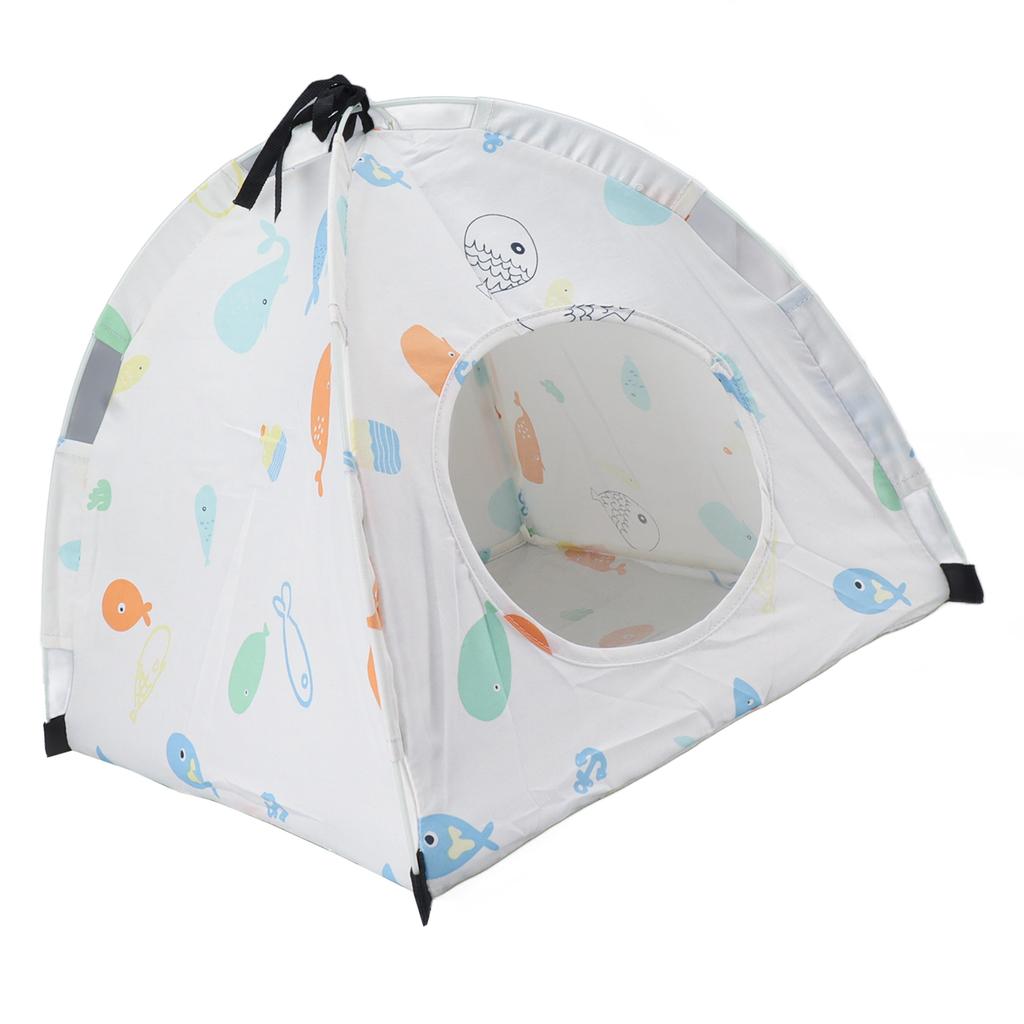 Pet Tent Cartoon Print Detachable Washable Portable Cat Tents for Cats Puppy Small Pets