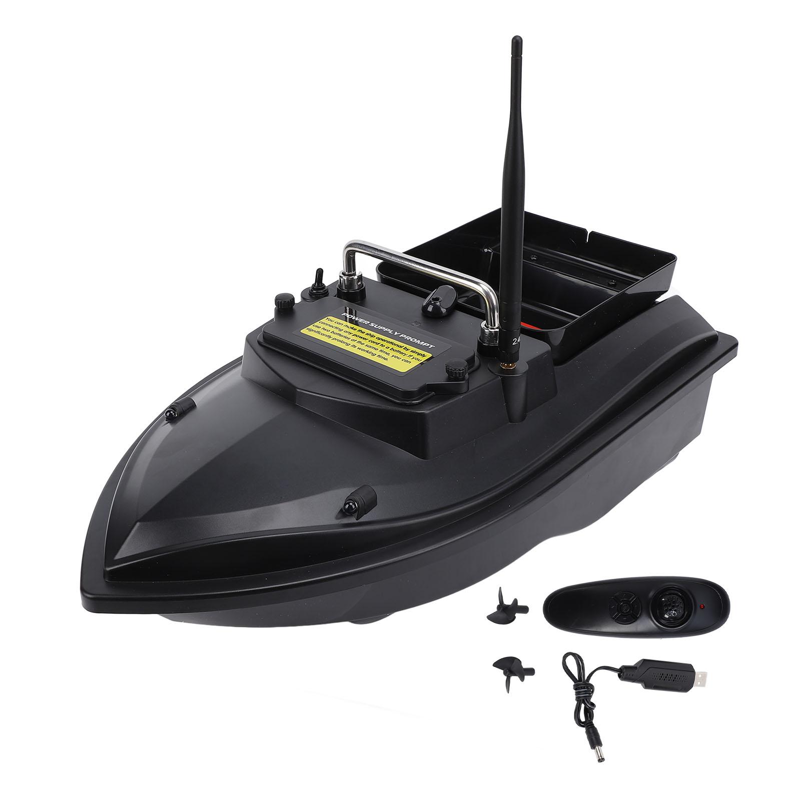 

RC лодка для ловли приманки 500 м с дистанционным управлением, двухмоторная автоматическая навигация, RC лодка для ловли приманки с ночной подсветкой Black