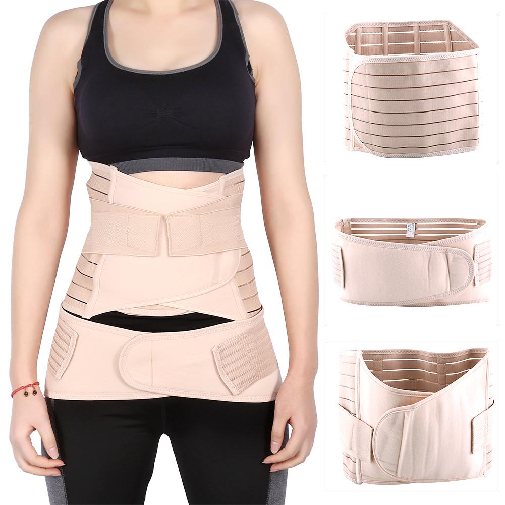 Buy 3PCS/Set Body Shaper Waist Trimmer Postpartum Support Belt Hip Cincher Abdominal Binder 3