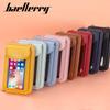 Baellerry Fashion Zipper Shoulder Bags for Women PU Leather Clear Can Touch Screen Phone Bag Crossbody Messenger Bags