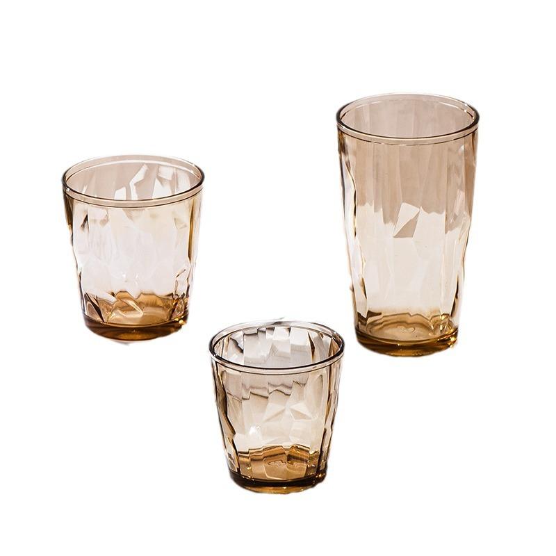1PC Acrylic AS Water Cup Household Color Plastic Cup Gargle Beer Cup Restaurant Juice Cup Drop Resistant Reusable