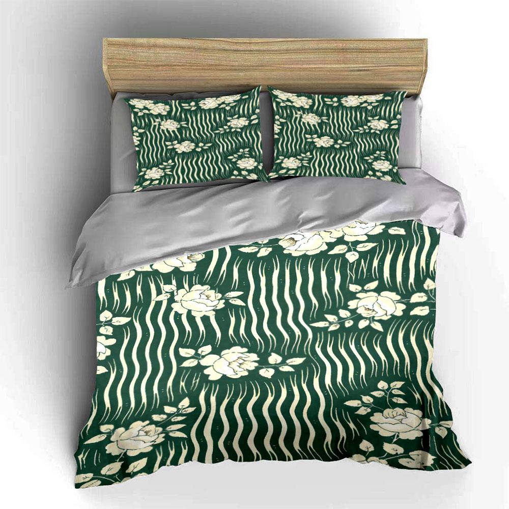 White Roses, Wavy Lines. Bedding Sets Duvet Cover Sets Duvet Covers Pillowcases(1 * Duvet Cover 2 * Pillowcases Without Duvet Insert)