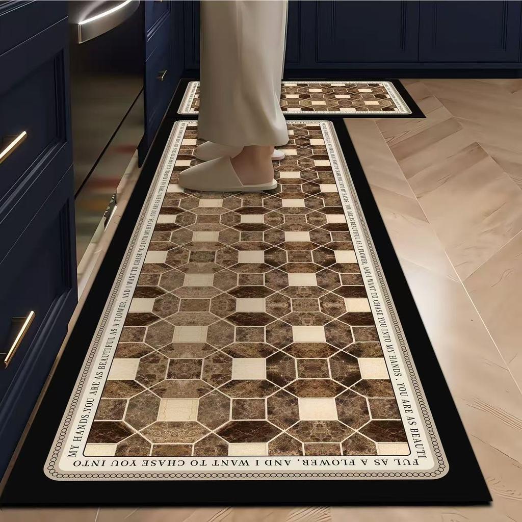 Vintage Diatomaceous Earth Carpet, Kitchen Floor Mat, Water Absorbing, Oil Absorbing, Anti Slip Foot Mat, Dirt Resistant Mat, Household Carpet