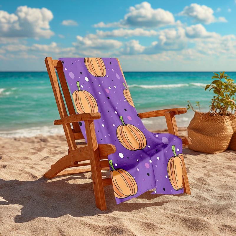1Pc Pumpkin Halloween Theme Beach Towel Quick Dry Multiuse For Beach Pool Gym Yoga Home Travel Christmas Halloween Xmas Gift G1212