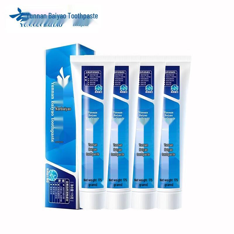 Yunnan Baiyao Spearmint Toothpaste (175g x 4-pack)