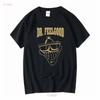 T-shirt Dr Feelgood Punk Rock Wave Band Regular Nera UK Vintage Lavata Top Casual Per L'Uso Quotidiano Morbido Elegante Moda Uomo