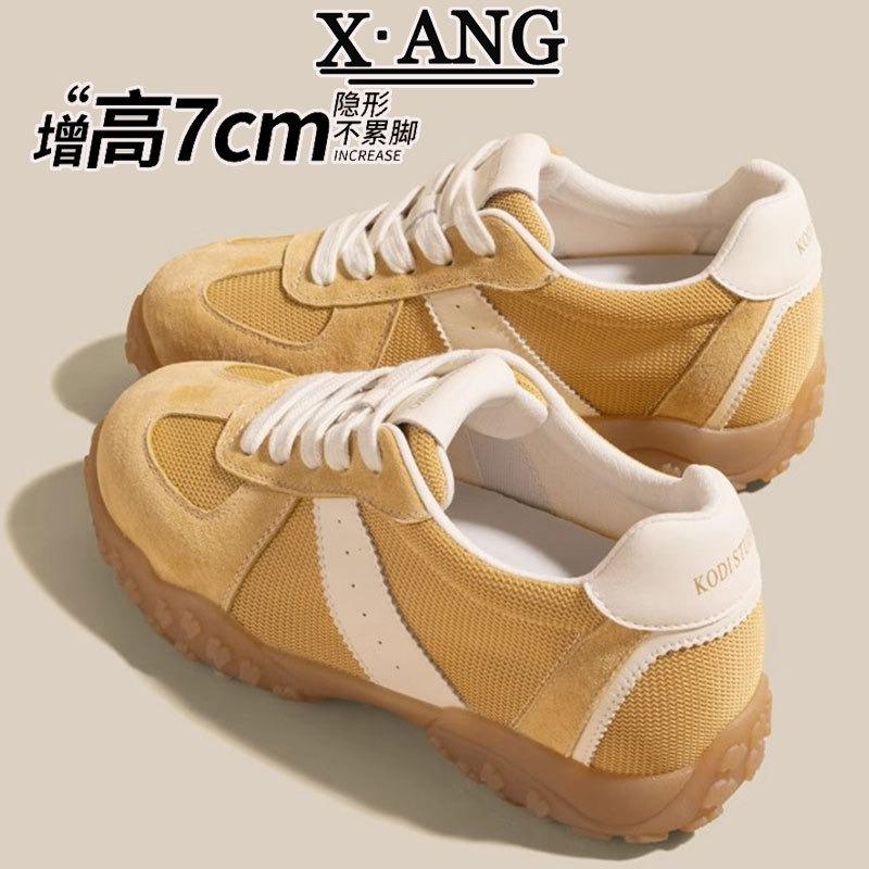 Inner height increase cm small women's shoes genuine leather spring and summer new versatile soft sole casual
