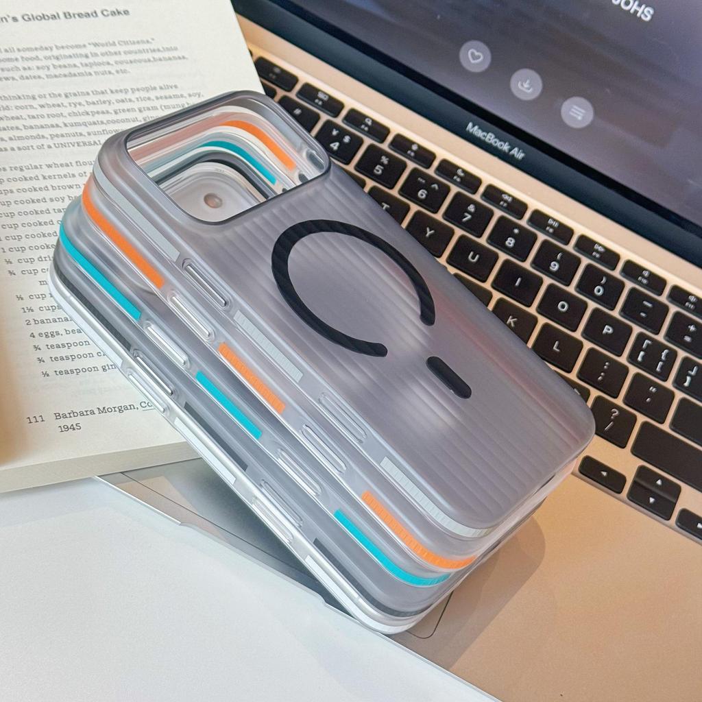 Corrugated Magnetic Anti-Slip Protective Case for iPhone 17 Pro Max - Apple Anti-Drop Design