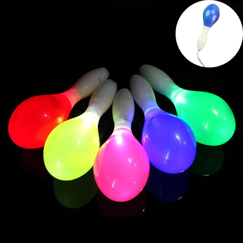 Light Maracas Led Up Neon Sensory Toy Plastic Flashing Concert Props Atmosphere