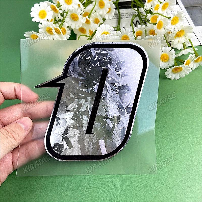 1PC Silver Carbon Fiber Arabic Numerals Motorcycle Stickers Waterproof Vinyl Decals for BMW KTM YAMAHA Kawasaki Suzuki Honda