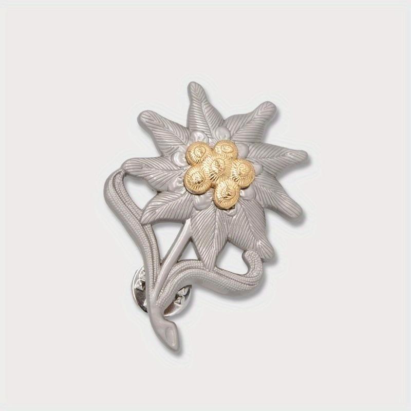 

Винтажная брошь-булавка Эдельвейс значок медаль цветок лацкан булавка для шляпы сумка костюм рождественская брошь серебряный