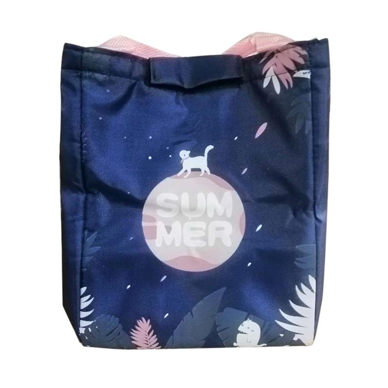 Large-Capacity Lunch Bag Student Cartoon Insulation Bag Office Worker Portable Lunch Box Bag Insulated Waterproof Storage Bag