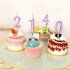 1 PC 0-9 Party Supplies Ornaments Cupcake Decor Cake Topper Number Candles Happy Birthday