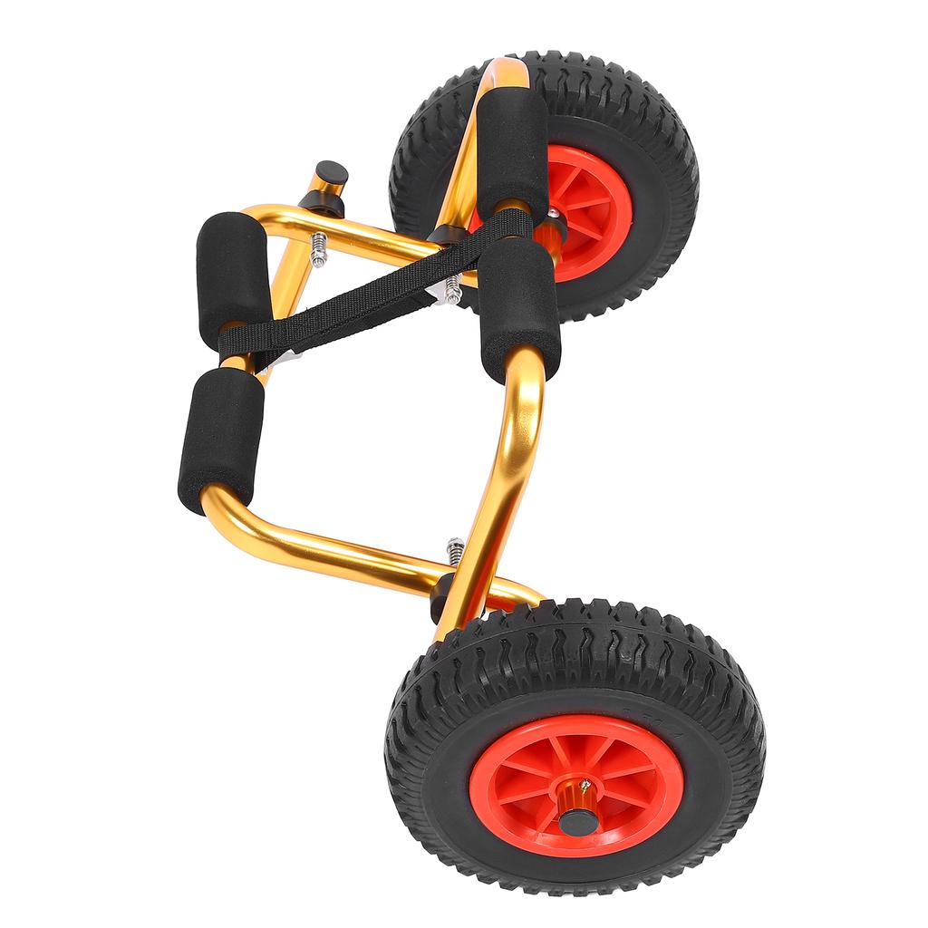Canoe Carrier Dolly With 10in Solid Tires Adjustable Foldable Aluminum Universal Fit for Kayaking Small Boats