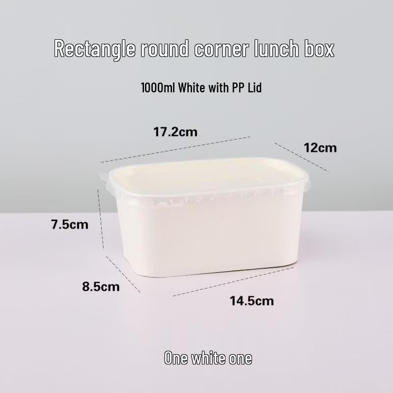 

Disposable Kraft Paper Meal Box with Lid