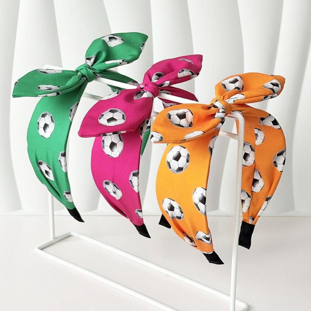 Rabbit Ear Soccer Fan Hair Band Cute Bunny Knot Headband Fan Cheering Hair Hoop  Celebration