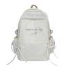 Large Capacity Solid Color Backpack Women'S Simple And Versatile Junior High School High School College Student Schoolbag Korean Travel Backpack