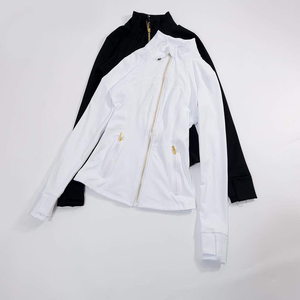 

Женская классическая куртка 2.0 с золотой молнией - Тонкий, высокоэластичный нейлон для занятий спортом и йогой весной/летом L/Size 6 (100–110 jin)