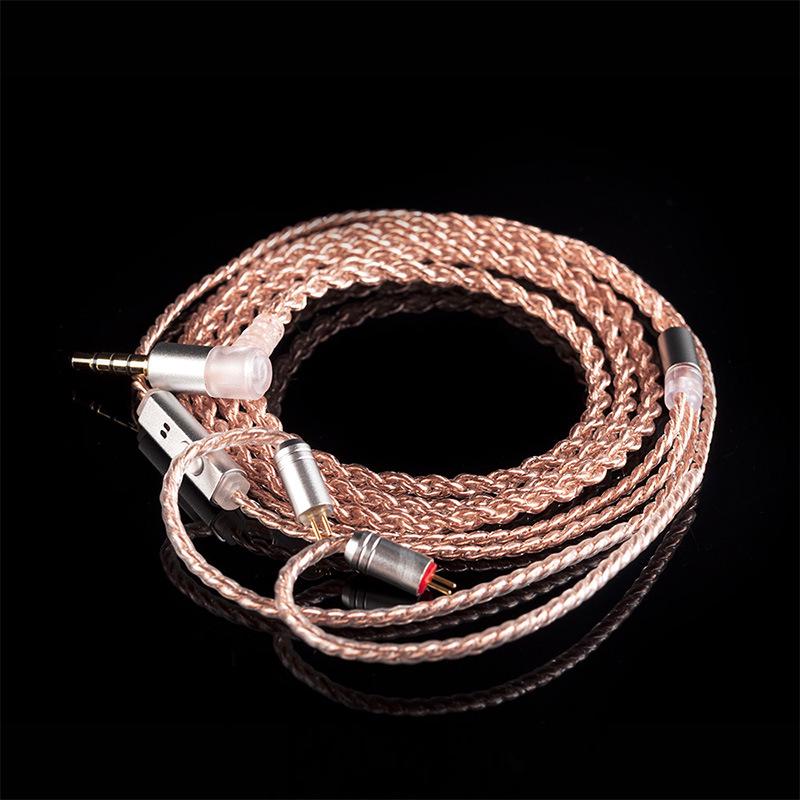 KBEAR Kui Bao 4-Core Oxygen-Free Copper Earphone Cable with Mic, L-Plug