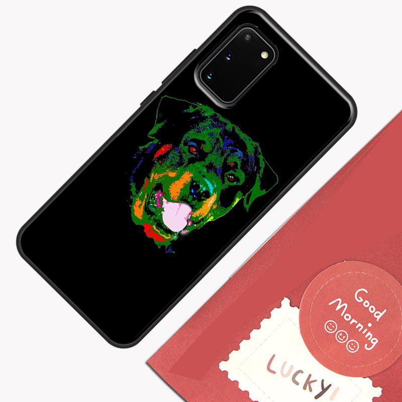 Cute Rottweiler Dog Phone Case For Samsung Galaxy S25 S26 Ultra S20 S21 S22 S23 S24 Plus S9 S10 S25 FE Cover Shell