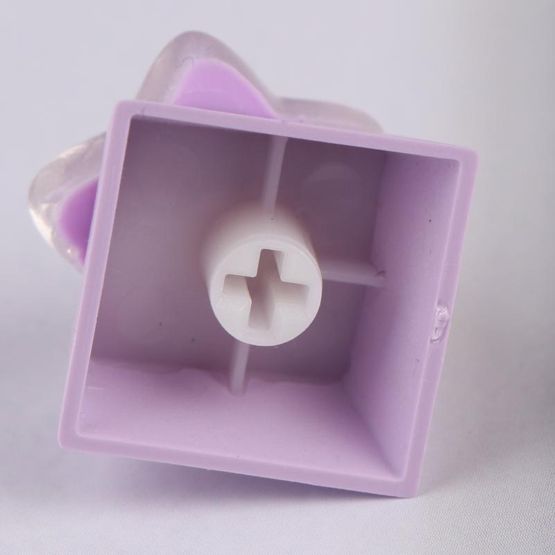 4Pcs Cute Star Keycaps Sweet Translucent Girl Personalized Gift Key Cap For Mechanical Keyboard Accessories