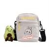 LABUBU canvas bag LABUBU peripheral small square bag doll nylon canvas lightweight simple versatile crossbody bag